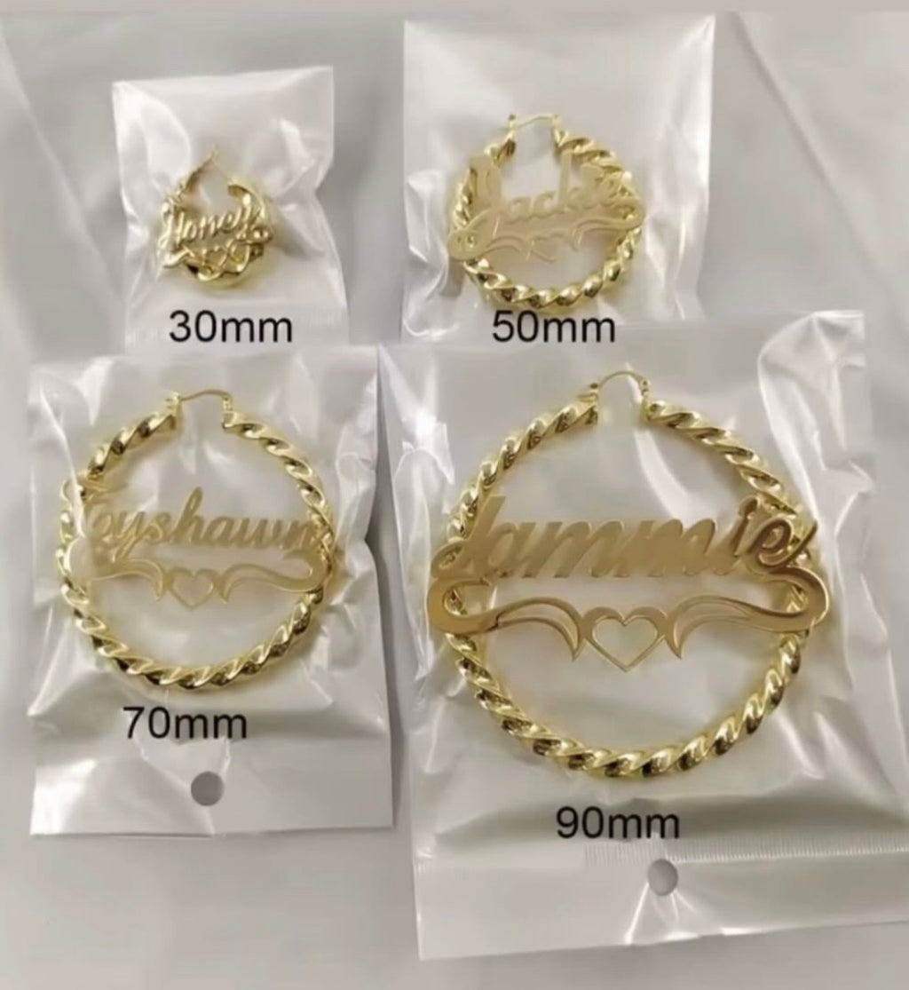 Custom Name Hoops