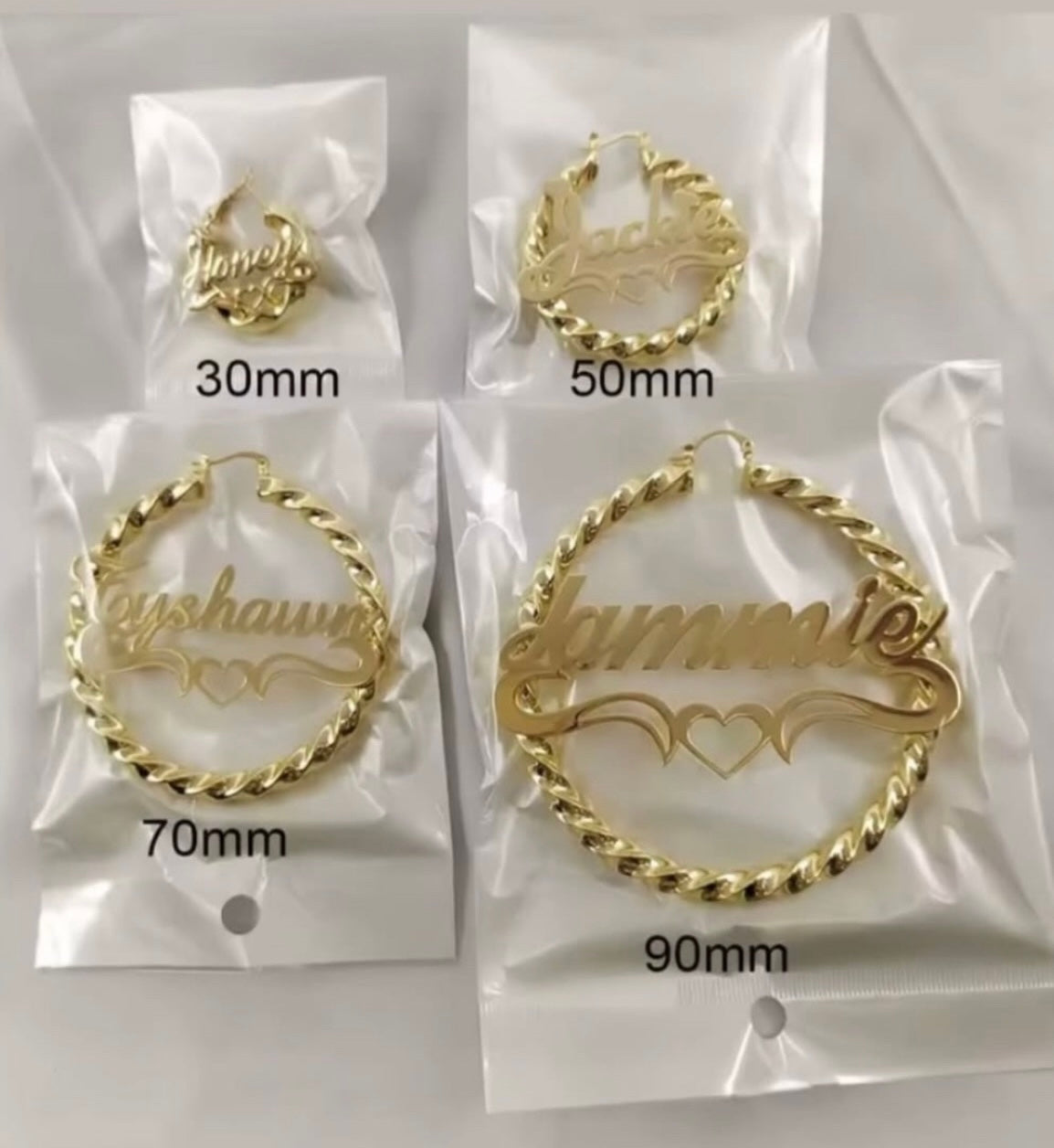 Custom Name Hoops
